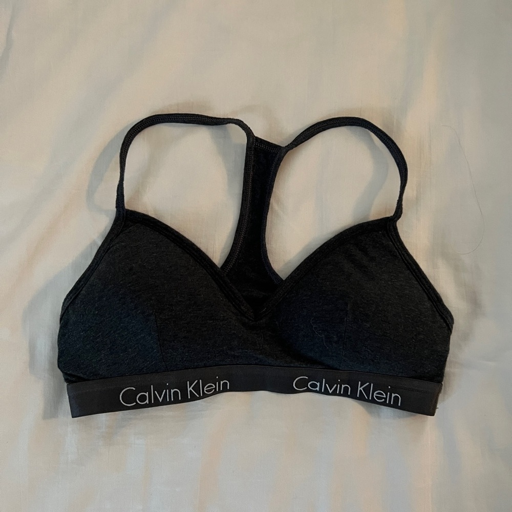 Calvin Klein Gray Racerback Bralette Size M